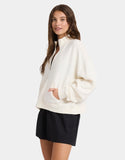 ROXY Movin Up Half Zip - BONE