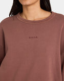 RVCA Pocket Crew Sweatshirt - TERRA BROWN