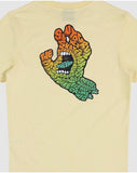 SANTA CRUZ Letter Hand Face Short Sleeve Tee - BUTTER