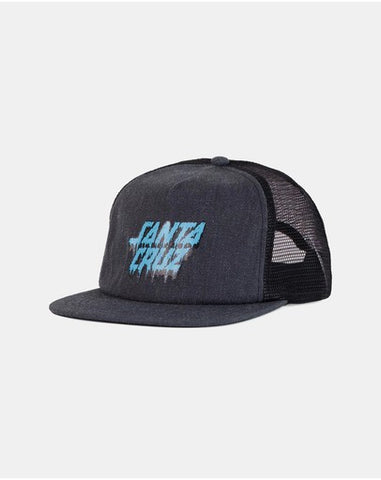 SANTA CRUZ Boys Melting Strip Trucker Cap - DARK GREY MARLE
