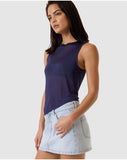 THRILLS Anais Knit Tank - ESTATE BLUE