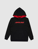 SANTA CRUZ Spray Strip Front Hoodie - BLACK