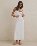 RHYTHM Gigi Gathered Maxi Dress -  WHITE