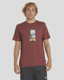 RVCA Triptych Short Sleeve Tee - RED EARTH