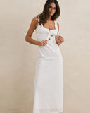 RHYTHM Gigi Gathered Maxi Dress -  WHITE