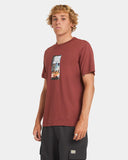 RVCA Triptych Short Sleeve Tee - RED EARTH