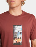 RVCA Triptych Short Sleeve Tee - RED EARTH