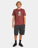RVCA Triptych Short Sleeve Tee - RED EARTH