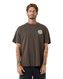 SANTA CRUZ Scrawl Brick Dot Short Sleeve Tee - BROWN