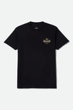 BRIXTON Pinnacle Short Sleeve Tee - BLACK