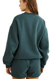 RHYTHM Collegiate Oversized Crew Neck Fleece - FOREST