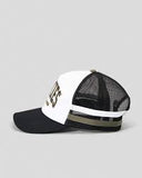 DICKIES Longview Stripe Trucker Cap - WHITE