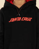 SANTA CRUZ Spray Strip Front Hoodie - BLACK