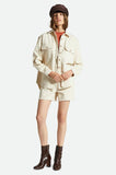 BRIXTON Bowery Boyfriend Overshirt - NATURAL