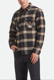 BRIXTON Bowery Heavy Weight Long Sleeve Flannel - BLACK/CREAM