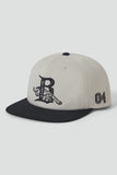 BRIXTON Perdator MP Snapback - OFF WHITE/BLACK
