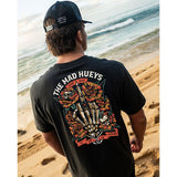 THE MAD HUEYS Shield Fk Off Short Sleeve Tee - VINTAGE BLACK