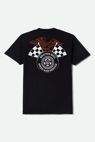 BRIXTON Reamer Short Sleeve Standard Tee - BLACK