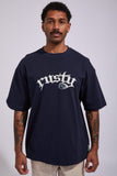 RUSTY Monty Short Sleeve Tee - NAVY BLUE