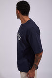 RUSTY Monty Short Sleeve Tee - NAVY BLUE