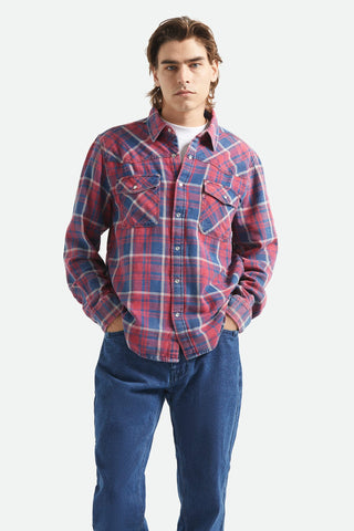 BRIXTON Waylon LW Overshirt - DENIM PLAID