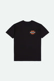BRIXTON Osborn S/S Standard - BLACK WORN WASH