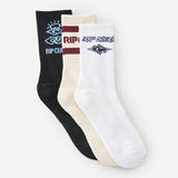 RiP CURL Icons Of Surf Sock 3 Pack