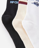 RiP CURL Icons Of Surf Sock 3 Pack