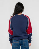RUSTY South Of The River Over Sized Crew - NAVY/RED