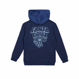 SANTA CRUZ - Inherit Stacked Strip Hoody Hooded Sweater - DARK BLUE TIE DYE