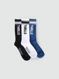 THRILLS Hard Knocks 3 Pack Sock - BLACK/WHITE/FEDERAL BLUE
