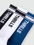 THRILLS Hard Knocks 3 Pack Sock - BLACK/WHITE/FEDERAL BLUE