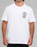 THE MAD HUEYS Rope Skull Anchor Short Sleeve Tee - WHITE