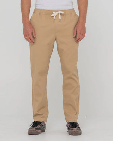 RUSTY Mid Boy Straight Fit Elastic Pant - KHAKI