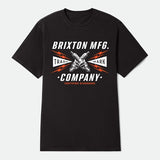 BRIXTON Danton Tee - BLACK WORN WASH