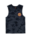 SANTA CRUZ Beware Dot Tie Dye Tee Boys Muscle - BLK TIE DYE