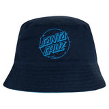 SANTA CRUZ Vivid Dot Mono Reversible Bucket Hat - NAVY