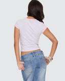 WORHSIP Shadow Cherub Ringer Tee - SNOW MARLE