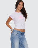 WORHSIP Shadow Cherub Ringer Tee - SNOW MARLE