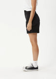 AFENDS Emilie Organic Denim Carpenter Shorts - WASHED BLACK