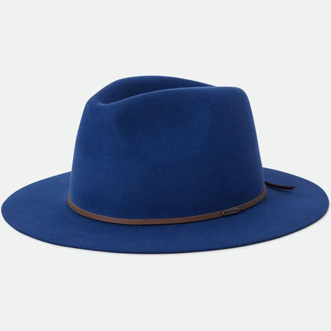 BRIXTON Wesley Fedora - MIDNIGHT BLUE/PINECONE
