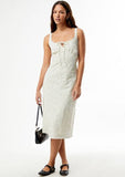 RHYTHM Polka Midi Dress - CREAM