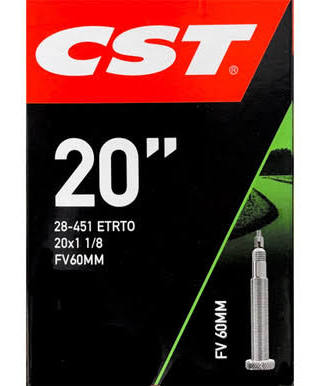 CST BMX Tube - 20 x 1 1/8th FV - 60mm Valve
