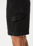 AFENDS Emilie Organic Denim Carpenter Shorts - WASHED BLACK