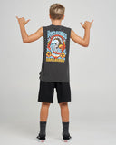THE MAD HUEYS - Shred Dead Youth Muscle Tee - BLACK