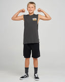 THE MAD HUEYS - Shred Dead Youth Muscle Tee - BLACK