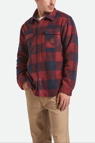 BRIXTON Bowery Arctic Stretch Fleece - ADRENALINE RUSH/MOOD INDIGO PLAID