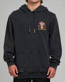 THE MAD HUEYS Triple On The Rocks Hooded Pullover - WASHED BLACK