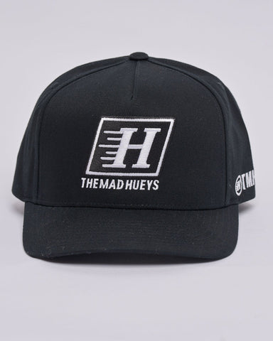 THE MAD HUEYS Parallel Hueys Twill Snapback - BLACK