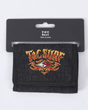 T&C Thrift Nylon Velcro Wallet - ACID BLACK